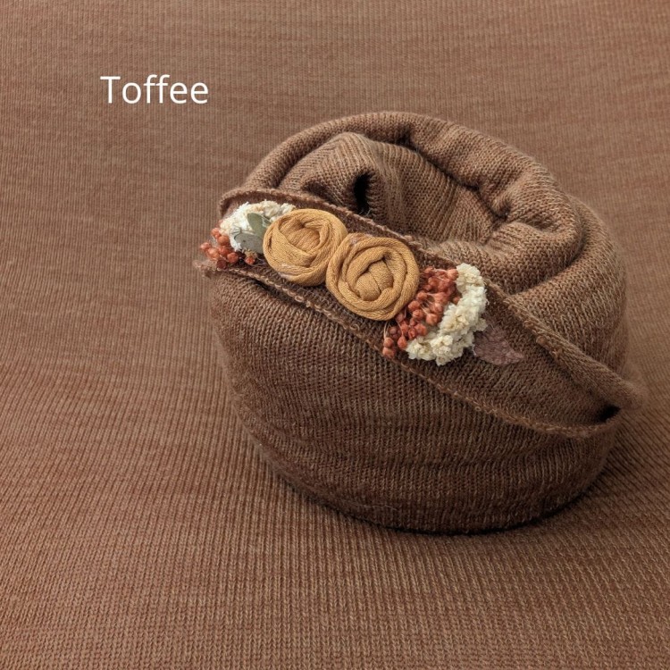 newborn backdrop, wrap and headbandcolor toffe - collection kate.jpg