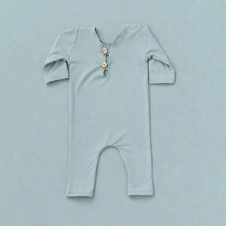 newborn romper and matching backdrop - pola sea green.jpg