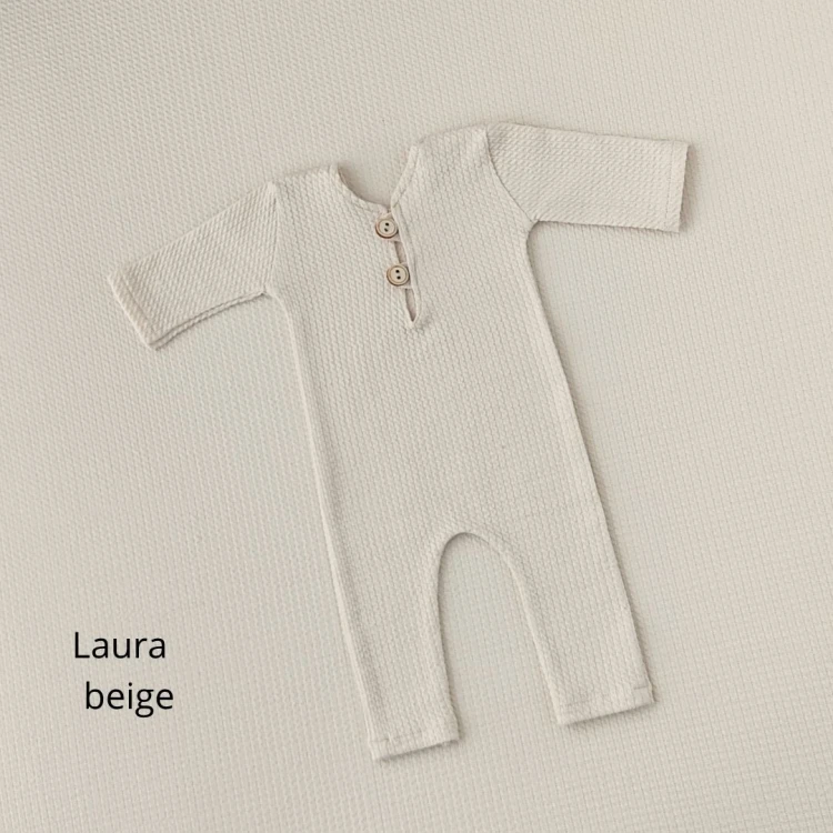 newborn photography romper and matching backdrop - laura beige.jpg