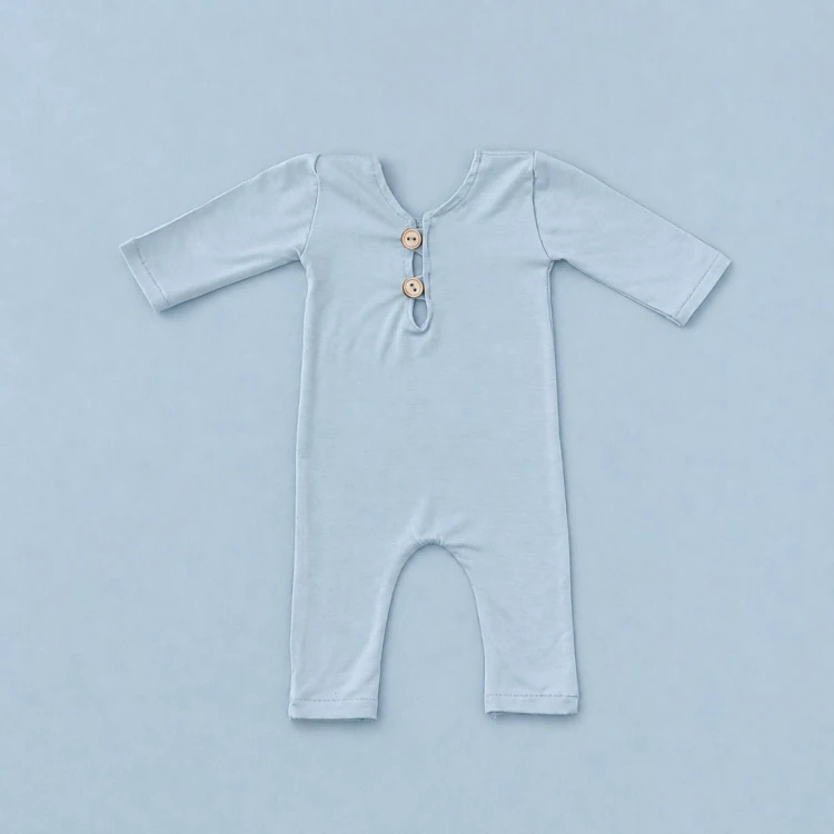 newborn backdrop and matching romper - emily - dusty blue.jpg