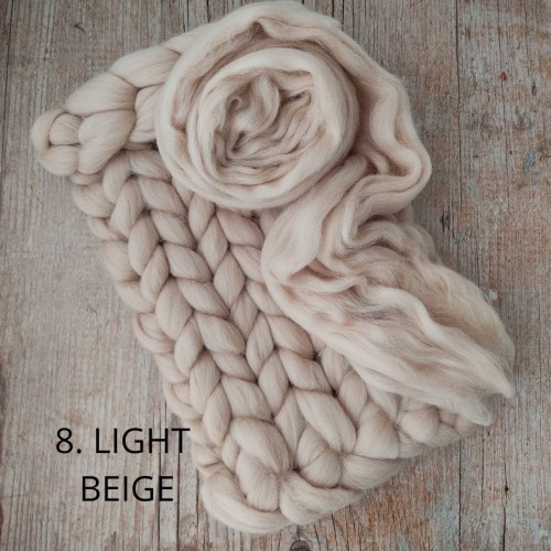 chunky merino newborn photography blanket with matching fluff - light beige.jpg