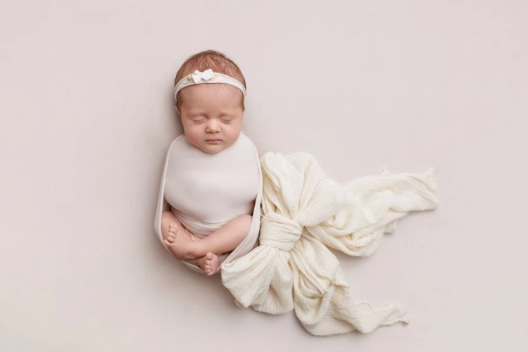 emily light beige backdrop, wrap and headband with matching cheesecloth gauze.jpg