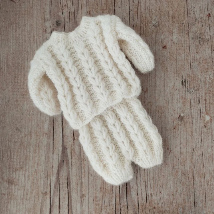 Hand-Knitted Newborn Photography Sweater and shorts.jpg