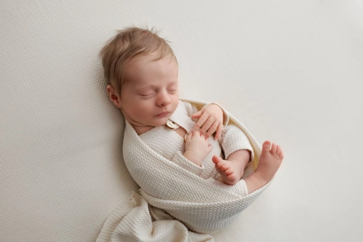 backdrop, wrap and romper for newborn photography - laura light beige.jpg